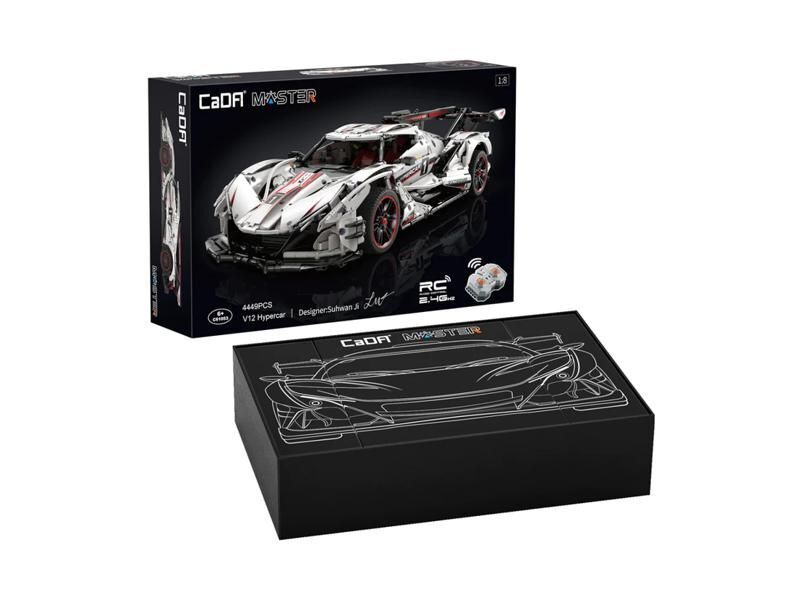 Радиоуправляемый конструктор CaDA MASTER споркар V12 Hypercar 1/8 (4449 деталей)