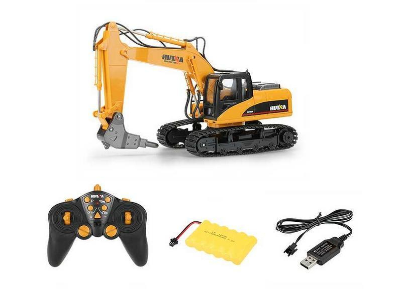Радиоуправляемый экскаватор c отбойным молотом HUI NA TOYS 2.4G 16CH 1/14 RTR
