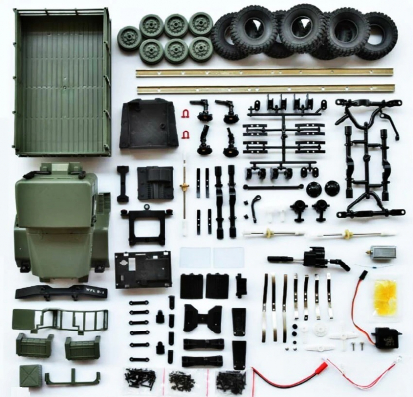 Радиоуправляемая машина WPL военный грузовик (зеленый) 6WD 2.4G 1/16 KIT