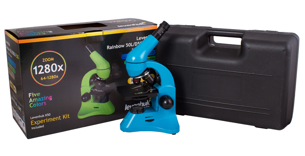 Микроскоп Levenhuk Rainbow 50L PLUS Azure\Лазурь