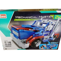 Р/У конструктор Qihui Mechanical Master 2 в 1 Тягач и Спорткар (455 деталей)