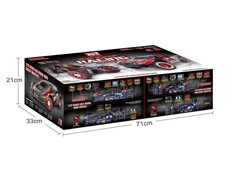 Радиоуправляемая шоссейка Remo Hobby Rally Master (красная) 4WD 2.4G 1/8 RTR