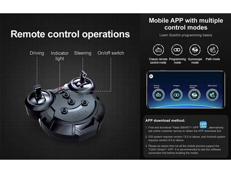 Радиоуправляемый конструктор CADA автомобиль SUZUKI JIMNY 1/12 (579 деталей)