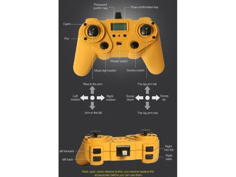 Радиоуправляемый экскаватор HUI NA TOYS 2.4G 23CH 1/14 RTR + Li-Po и З/У