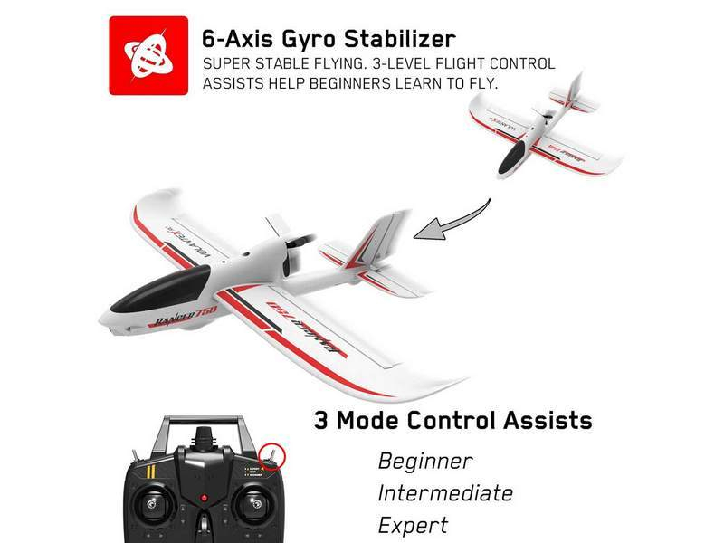 Радиоуправляемый планер Volantex RC Ranger 750мм Brushless 2.4G 4ch LiPo RTF with Gyro