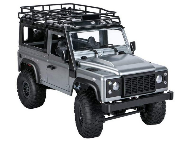 Радиоуправляемая машина MN MODEL англ. внедорожник Defender D90 (серебристый) 4WD 2.4G 1/12 RTR