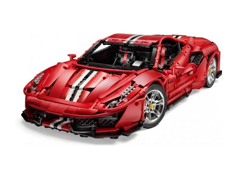 Радиоуправляемый конструктор CaDA MASTER споркар Italian Super Car, красный 1/8 (3187 деталей)