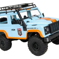 Радиоуправляемая машина MN MODEL английский внедорожник Defender D90 (голубой) 4WD 2.4G 1/12 RTR