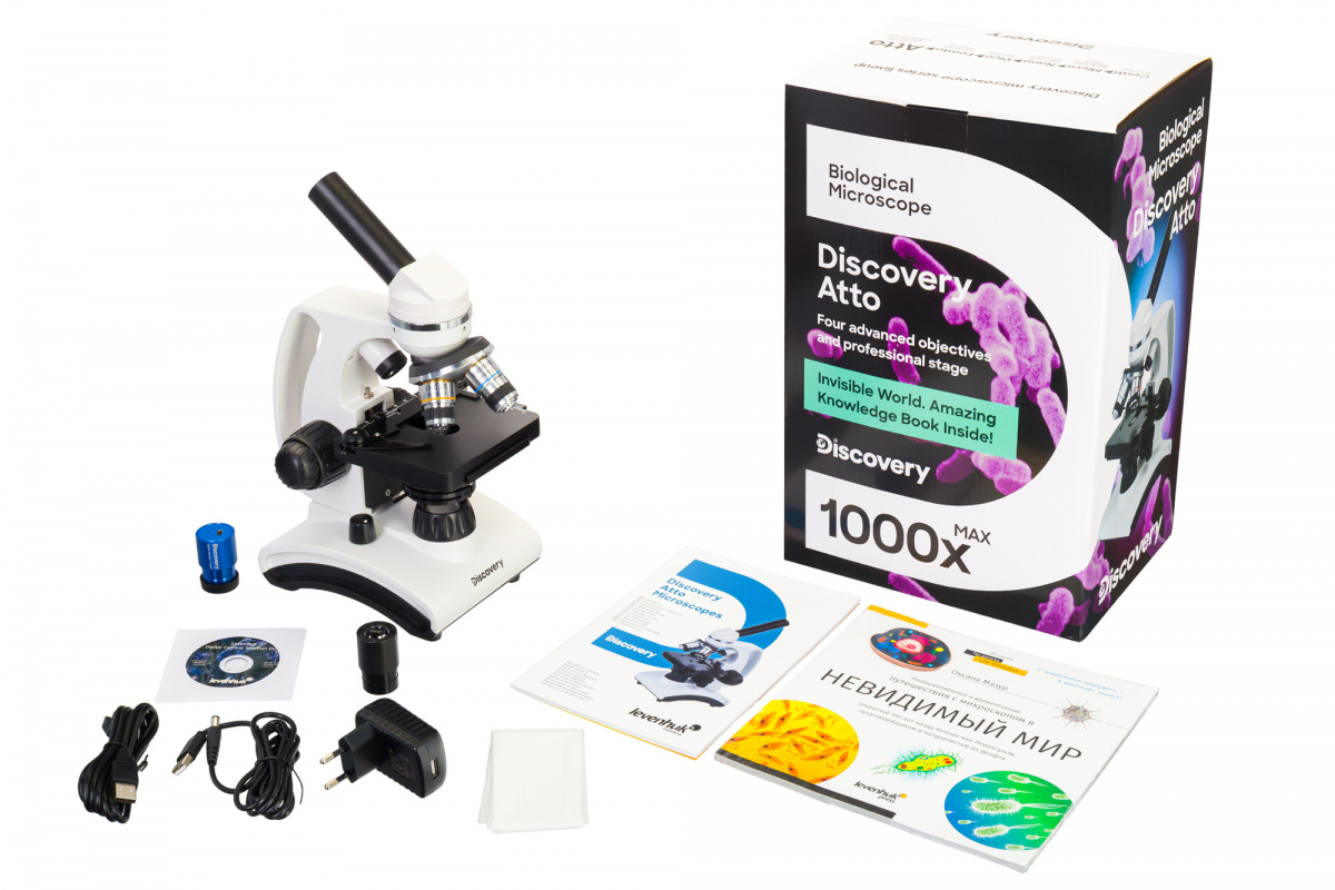 Микроскоп цифровой Discovery Atto Polar с книгой