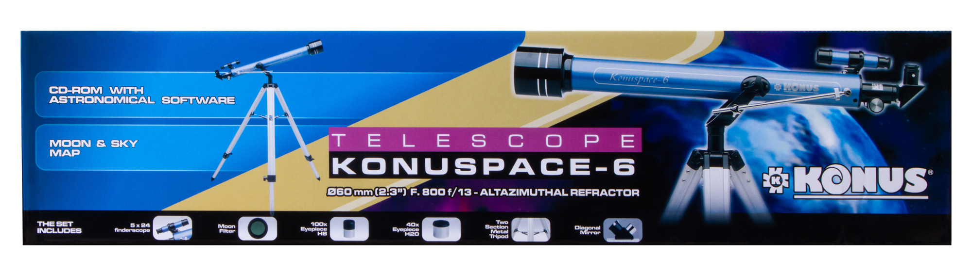 Телескоп Konus Konuspace-6 60/800 AZ