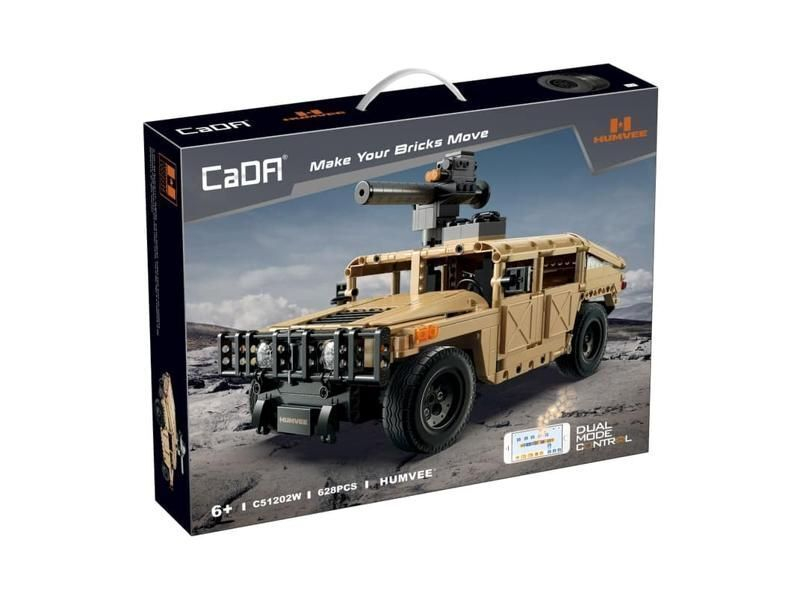 Радиоуправляемый конструктор CADA военный бронированный автомобиль HumVee (628 деталей)