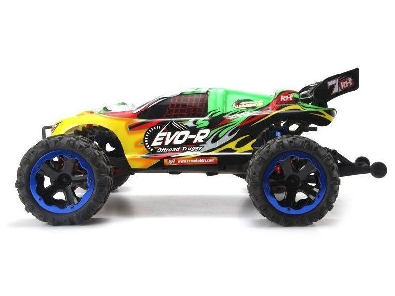 Радиоуправляемая трагги Remo Hobby EVO-R Brushless (зеленая) 4WD 2.4G 1/8 RTR