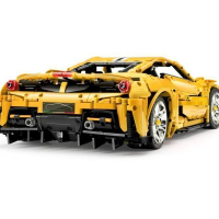 Радиоуправляемый конструктор CaDA MASTER споркар Italian Super Car, желтый 1/8 (3187 деталей)