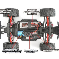 Радиоуправляемый монстр Remo Hobby MMAX Brushless (синий) 4WD 2.4G 1/10 RTR