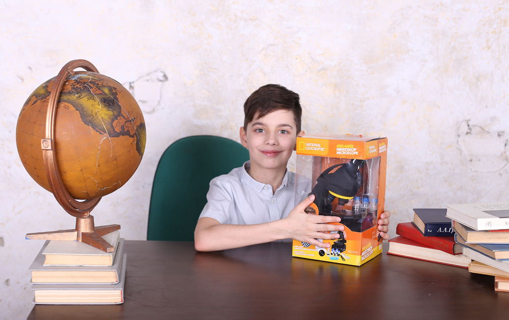 Микроскоп Bresser National Geographic 40&ndash;640x, с адаптером для смартфона