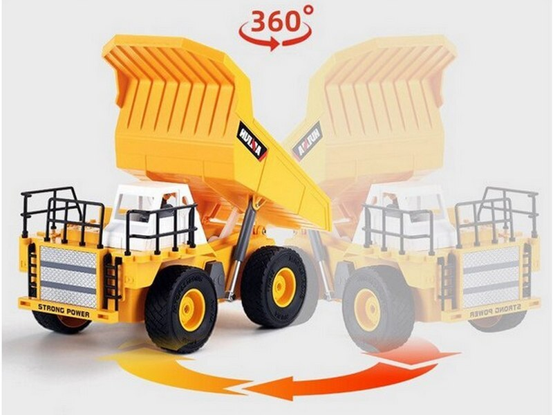 Радиоуправляемый карьерный самосвал HUI NA TOYS 2.4G 6CH (дальность 8 м) 1/24 RTR