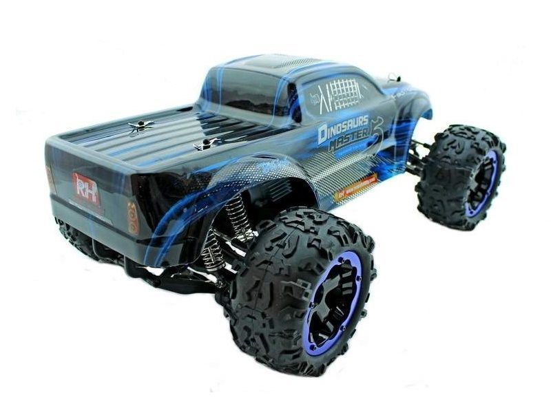 Радиоуправляемый монстр Remo Hobby Dinosaurs Master Brushless (синий) 4WD 2.4G 1/8 RTR