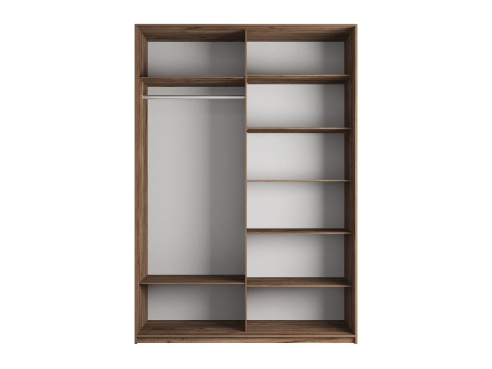 Шкаф-купе Прайм, 2дв.-Зеркало/доводчики, 160х57х230, Крафт табачный