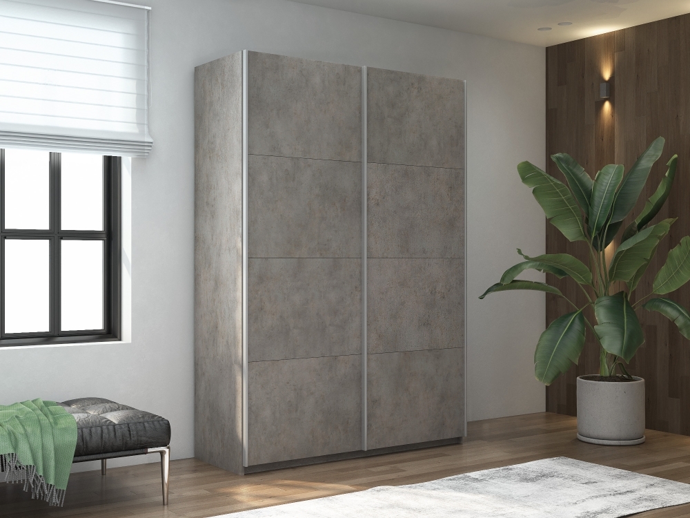 Шкаф-купе Прайм, 2дв.-ДСП/доводчики, 160х57х230, Бетон