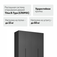 Распашной шкаф Локер 800+800 Серый диамант