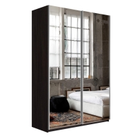 Шкаф-купе Прайм, 2дв.-Зеркало/доводчики, 160х57х230, Венге