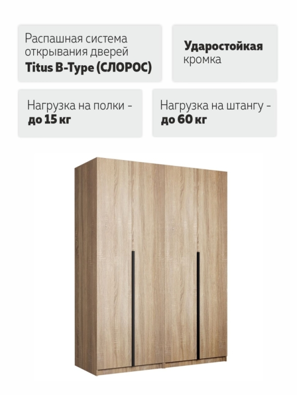 Распашной шкаф Локер 800+800 Сонома