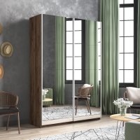 Шкаф-купе Прайм, 2дв.-Зеркало/доводчики, 160х57х230, Крафт табачный