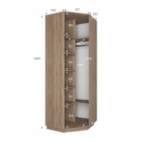 Шкаф распашной Распашной Угловой Экспресс 90х90х220 см