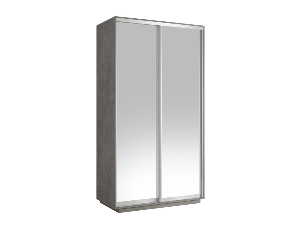 Шкаф-купе Экспресс Хит, 2дв.-зеркала, 120х60х220, Бетон