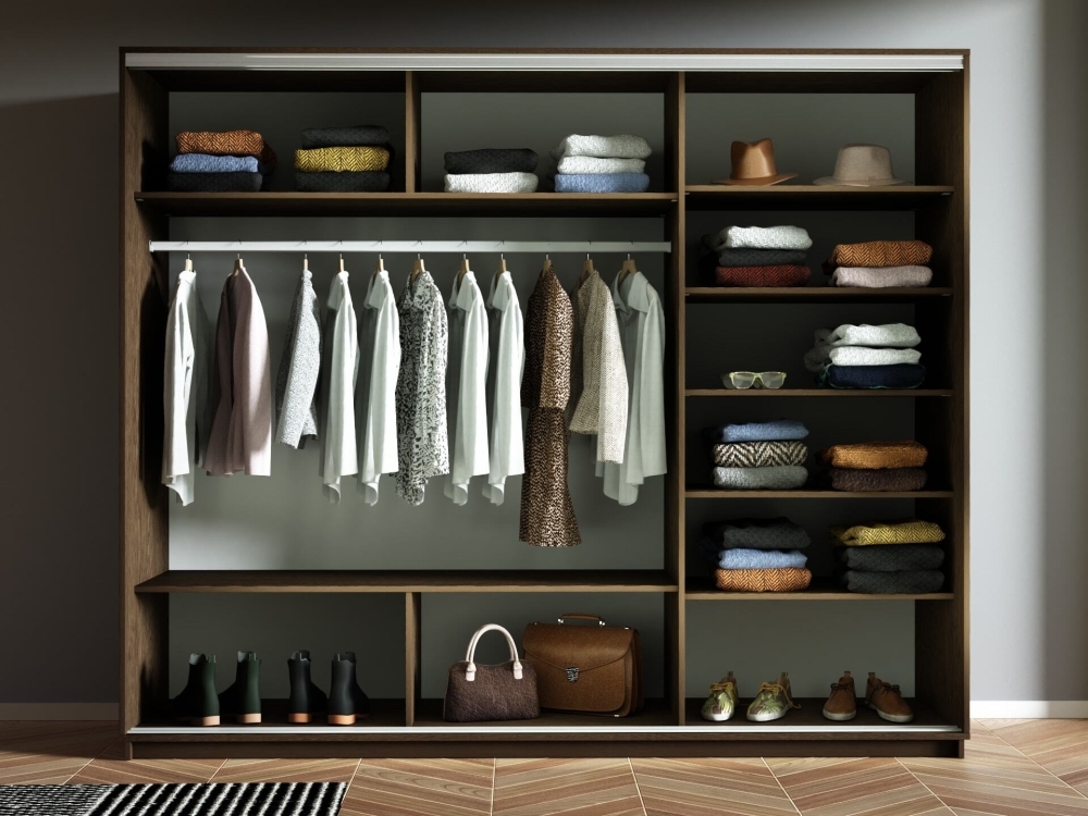 Шкаф-купе Экспресс 3дв.-ДСП, 180х60х240, Венге