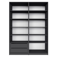 Распашной шкаф Локер 800+800 Серый диамант