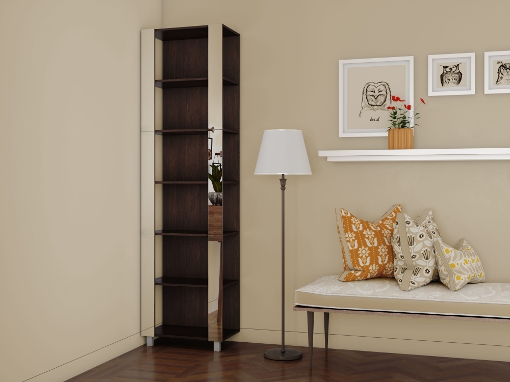 Стеллаж модульный Мебельная компания Е1 Универсальный Зеркало 35х60х220, Венге