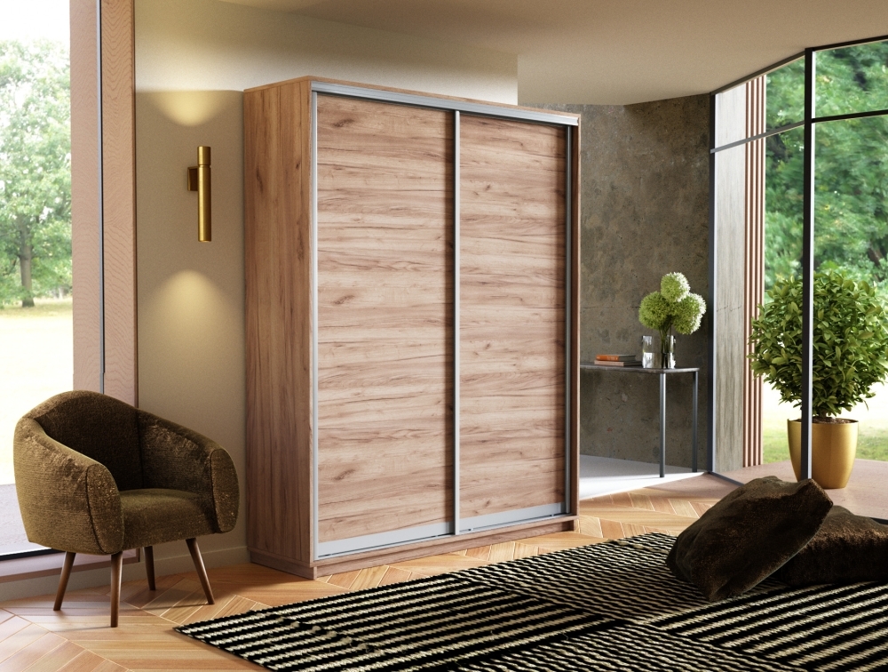 Шкаф-купе Экспресс, 2дв.-ДСП, 160х45х240, Крафт табачный