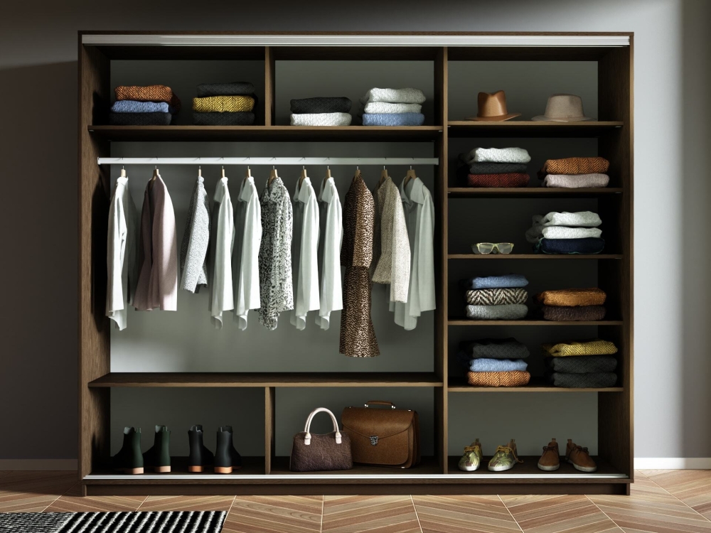 Шкаф-купе Экспресс 3дв.-ДСП, 180х60х240, Венге