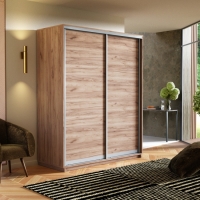 Шкаф-купе Экспресс, 2дв.-ДСП, 140х60х220, Крафт табачный