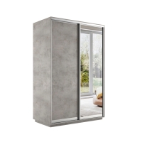 Шкаф-купе Экспресс, 2дв. ДСП/Зеркало, 160х60х220, Бетон