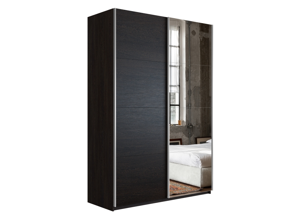 Шкаф-купе Прайм, 2дв. ДСП/Зеркало/доводчики, 120х57х230, Венге