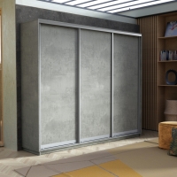 Шкаф-купе Экспресс 3дв. -ДСП, 180х45х240, Бетон