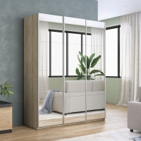 Шкаф-купе Прайм 3дв.-Зеркало/доводчики, 180х57х230, Сонома