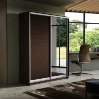 Шкаф-купе Экспресс, 2дв. ДСП/Зеркало, 120х45х240, Венге