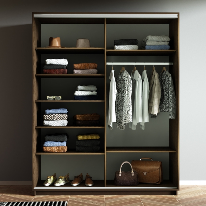 Шкаф-купе Фотопечать, 2дв. Фиолетовый дым, 120х60х220, Венге