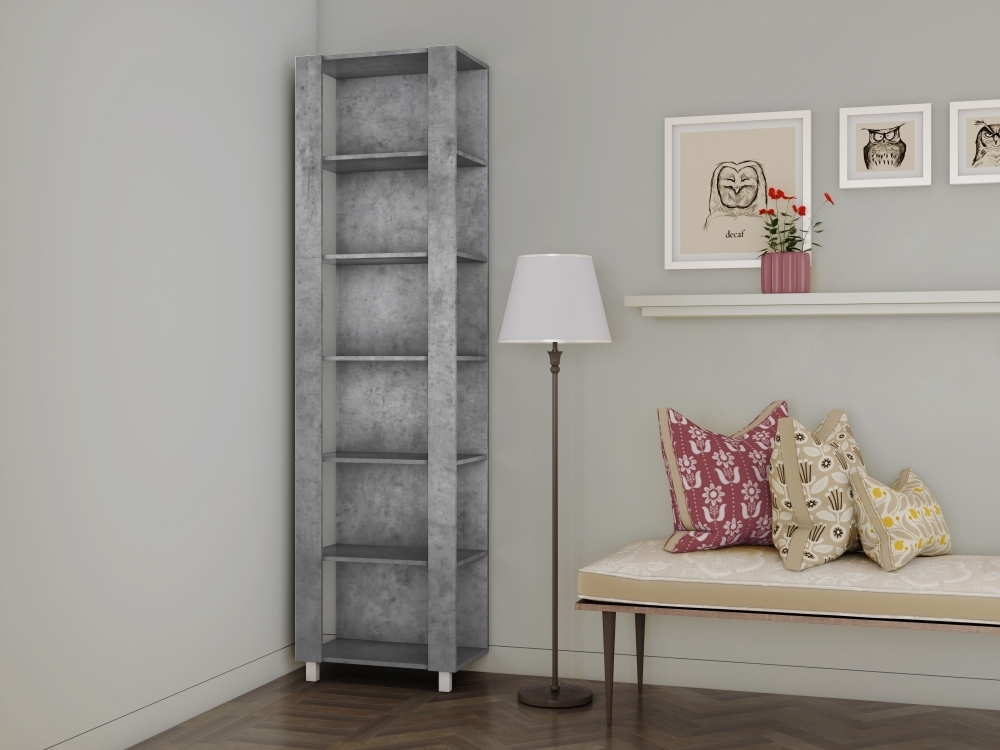 Стеллаж модульный Мебельная компания Е1 Универсальный 35х60х220, Бетон