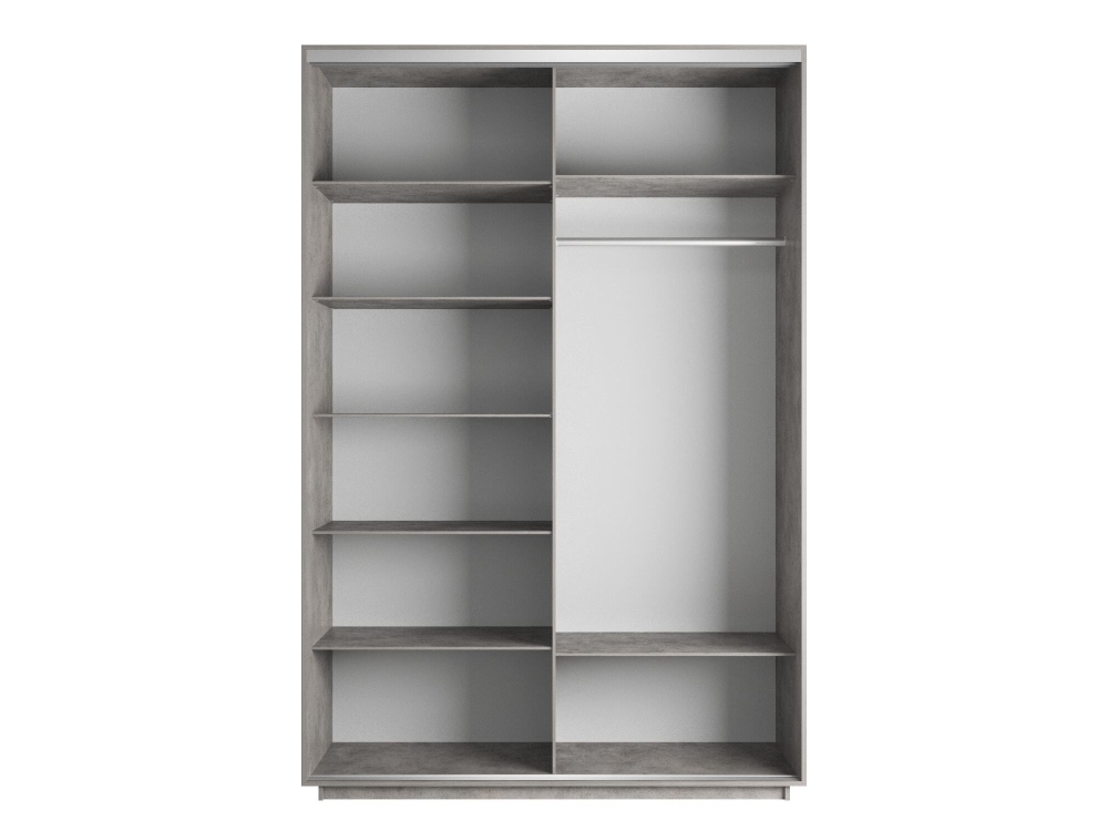 Шкаф-купе Фотопечать, 2дв. Абстракция серая, 140х60х240, Бетон