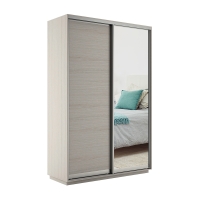 Шкаф-купе Экспресс, 2дв. ДСП/Зеркало, 120х45х240, Ясень шимо светлый