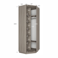 Шкаф распашной Распашной Угловой Экспресс 90х90х220 см