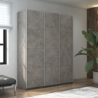 Шкаф-купе Прайм 3дв.-ДСП, 210х57х230, Бетон