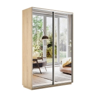 Шкаф-купе Экспресс, 2дв.-Зеркала, 160х45х220, Сонома