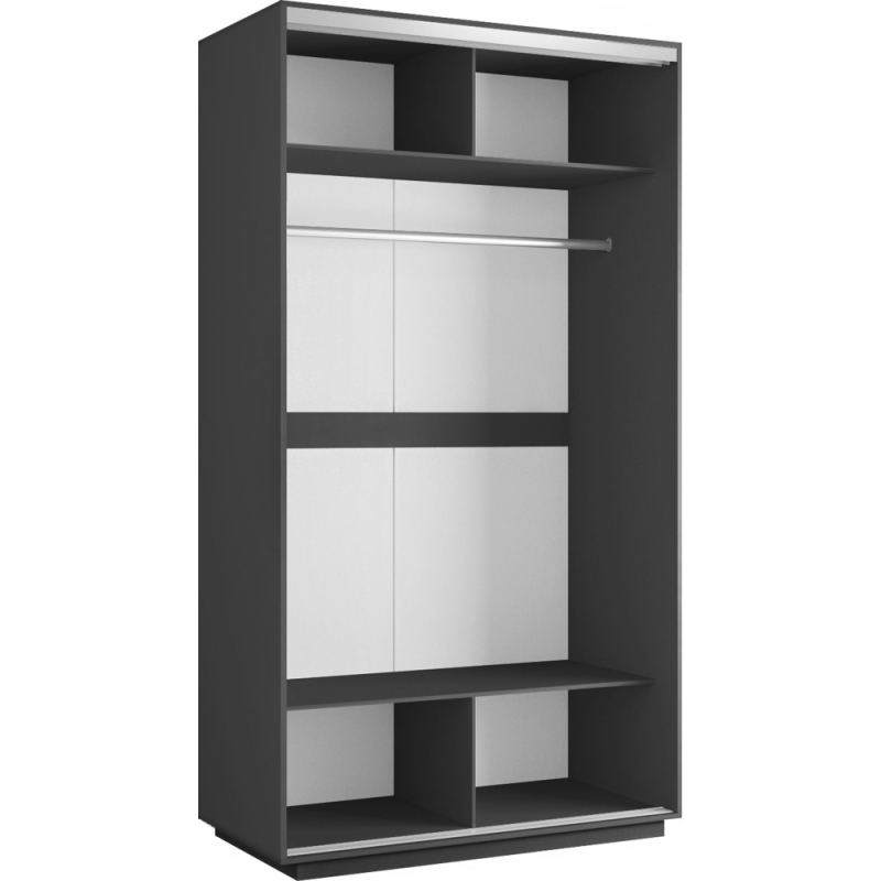Шкаф-купе Экспресс Хит, 2дв.-зеркала, 120х60х220, Серый диамант