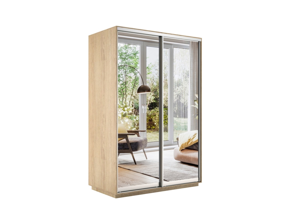 Шкаф-купе Экспресс, 2дв.-Зеркала, 140х60х220, Сонома