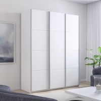 Шкаф-купе Прайм 3дв.-ДСП, 210х57х230, Белый снег